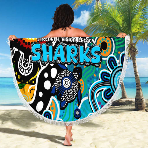 Sharks NRL Celebrating 50 Years of Naidoc Beach Blanket NAIDOC Week 2025 Aboriginal