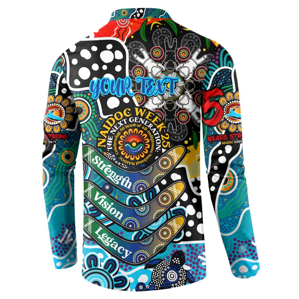 Personalised Sharks NRL Celebrating 50 Years of Naidoc Button Sweatshirt NAIDOC Week 2025 Aboriginal