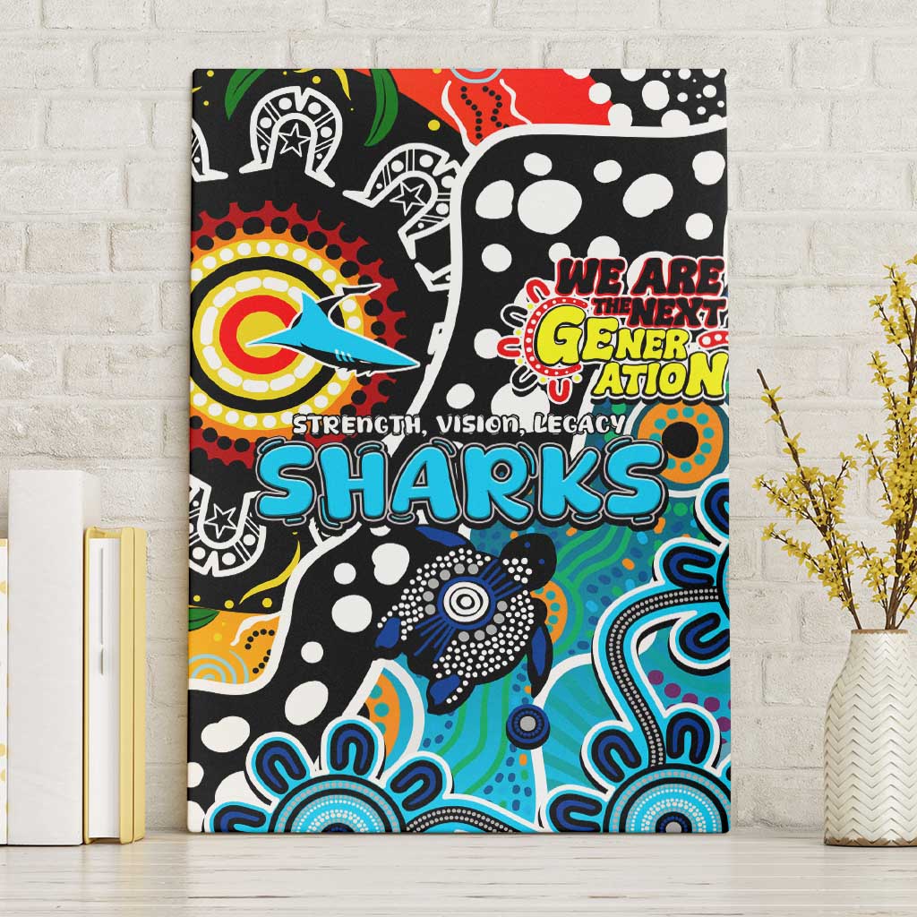 Sharks NRL Celebrating 50 Years of Naidoc Canvas Wall Art NAIDOC Week 2025 Aboriginal