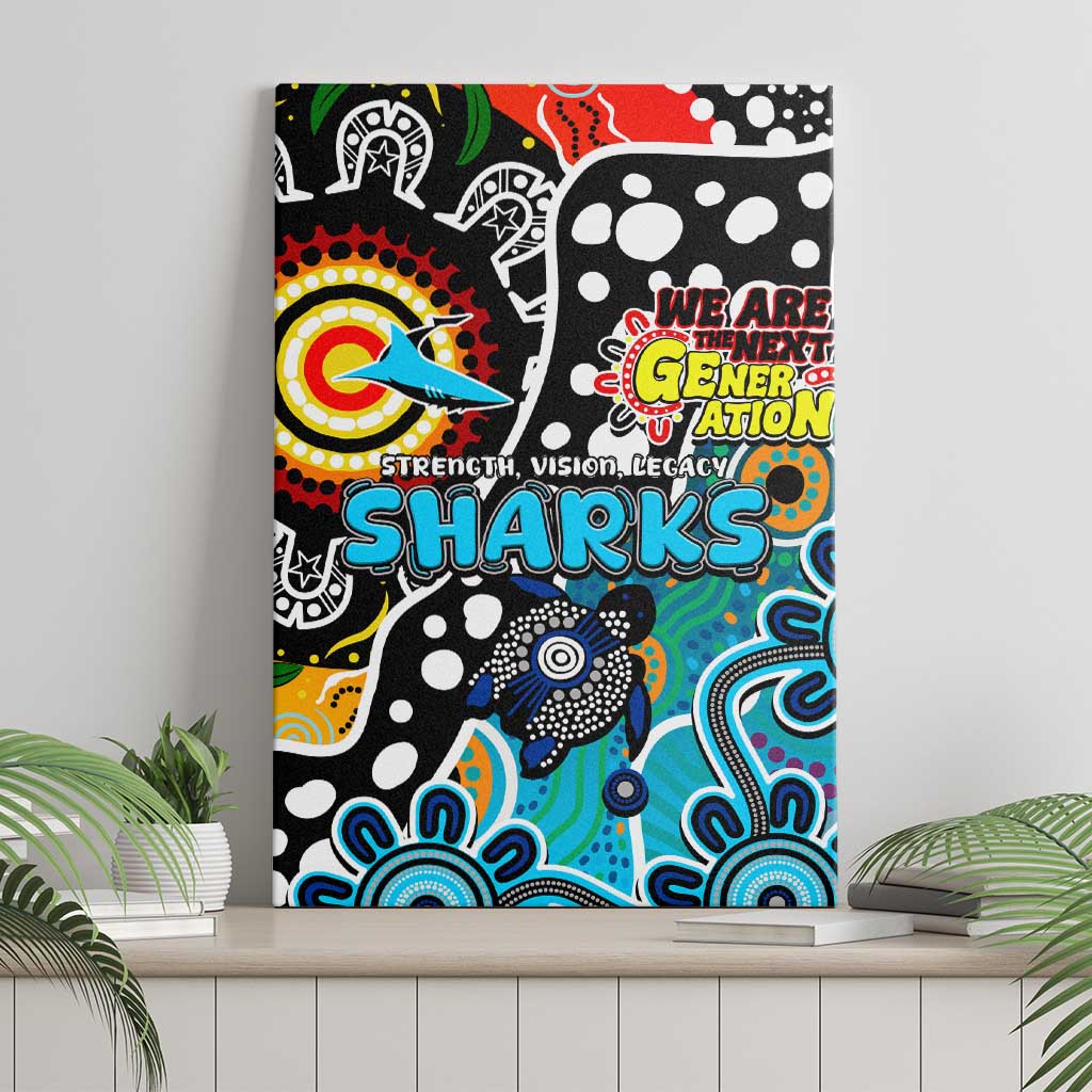 Sharks NRL Celebrating 50 Years of Naidoc Canvas Wall Art NAIDOC Week 2025 Aboriginal