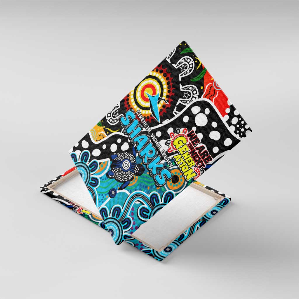Sharks NRL Celebrating 50 Years of Naidoc Canvas Wall Art NAIDOC Week 2025 Aboriginal