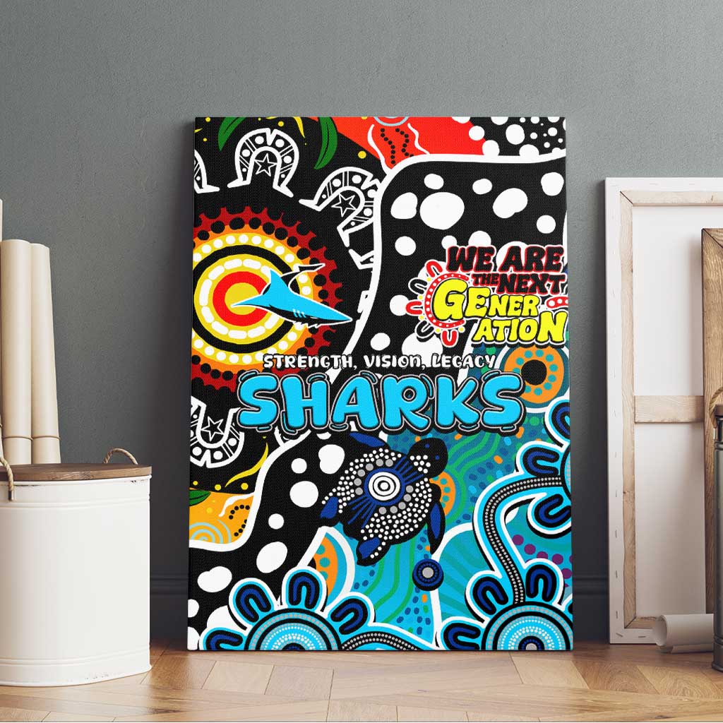 Sharks NRL Celebrating 50 Years of Naidoc Canvas Wall Art NAIDOC Week 2025 Aboriginal