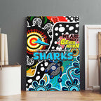 Sharks NRL Celebrating 50 Years of Naidoc Canvas Wall Art NAIDOC Week 2025 Aboriginal