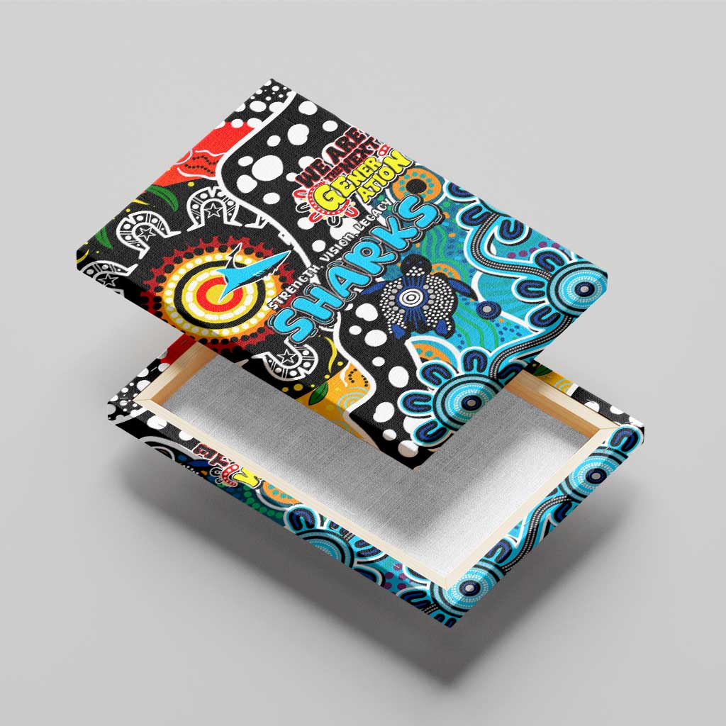 Sharks NRL Celebrating 50 Years of Naidoc Canvas Wall Art NAIDOC Week 2025 Aboriginal