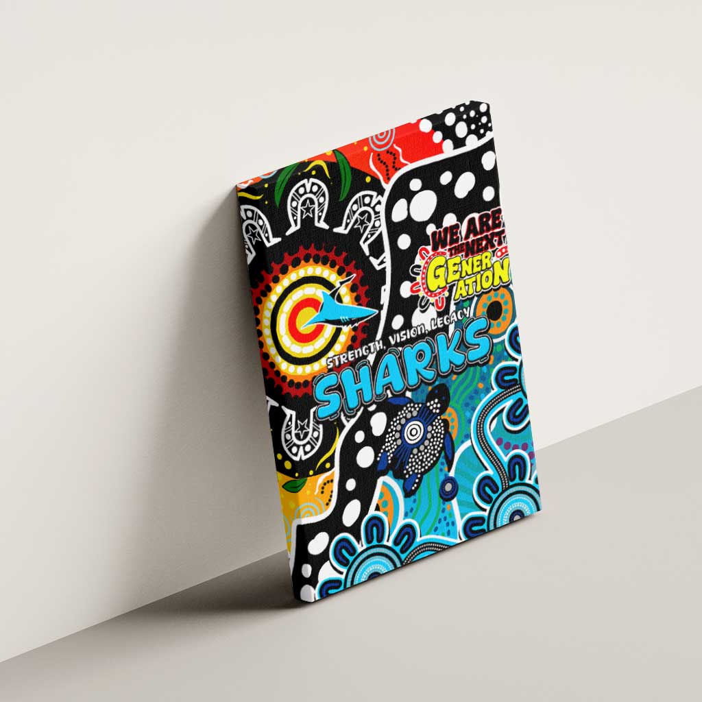 Sharks NRL Celebrating 50 Years of Naidoc Canvas Wall Art NAIDOC Week 2025 Aboriginal