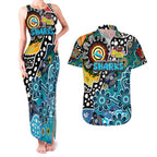 Personalised Sharks NRL Celebrating 50 Years of Naidoc Couples Matching Tank Maxi Dress and Hawaiian Shirt NAIDOC Week 2025 Aboriginal