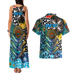 Personalised Sharks NRL Celebrating 50 Years of Naidoc Couples Matching Tank Maxi Dress and Hawaiian Shirt NAIDOC Week 2025 Aboriginal