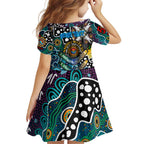 Personalised Sharks NRL Celebrating 50 Years of Naidoc Family Matching Long Sleeve Bodycon Dress and Hawaiian Shirt NAIDOC Week 2025 Aboriginal