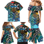 Personalised Sharks NRL Celebrating 50 Years of Naidoc Family Matching Mermaid Dress and Hawaiian Shirt NAIDOC Week 2025 Aboriginal