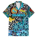 Personalised Sharks NRL Celebrating 50 Years of Naidoc Family Matching Mermaid Dress and Hawaiian Shirt NAIDOC Week 2025 Aboriginal
