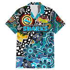 Personalised Sharks NRL Celebrating 50 Years of Naidoc Family Matching Mermaid Dress and Hawaiian Shirt NAIDOC Week 2025 Aboriginal