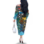 Personalised Sharks NRL Celebrating 50 Years of Naidoc Family Matching Off The Shoulder Long Sleeve Dress and Hawaiian Shirt NAIDOC Week 2025 Aboriginal