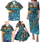 Personalised Sharks NRL Celebrating 50 Years of Naidoc Family Matching Puletasi and Hawaiian Shirt NAIDOC Week 2025 Aboriginal