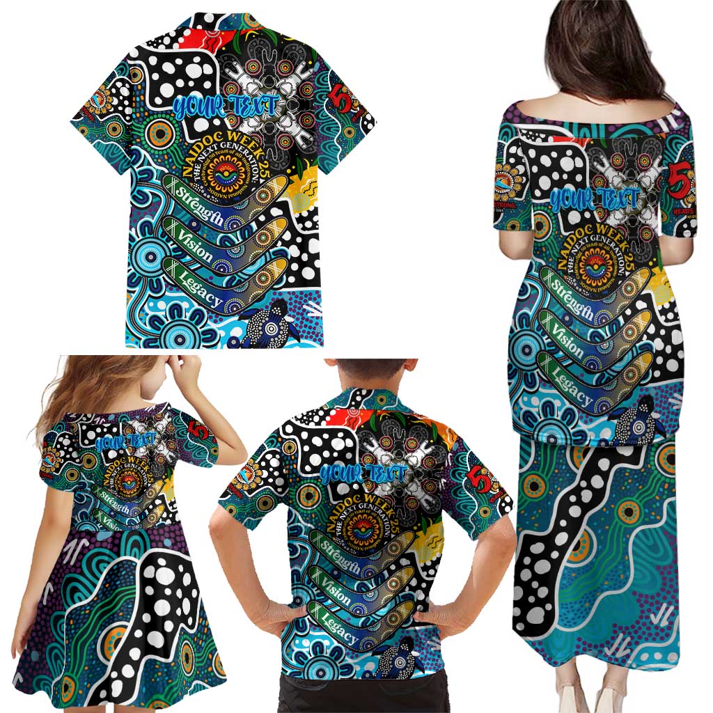 Personalised Sharks NRL Celebrating 50 Years of Naidoc Family Matching Puletasi and Hawaiian Shirt NAIDOC Week 2025 Aboriginal