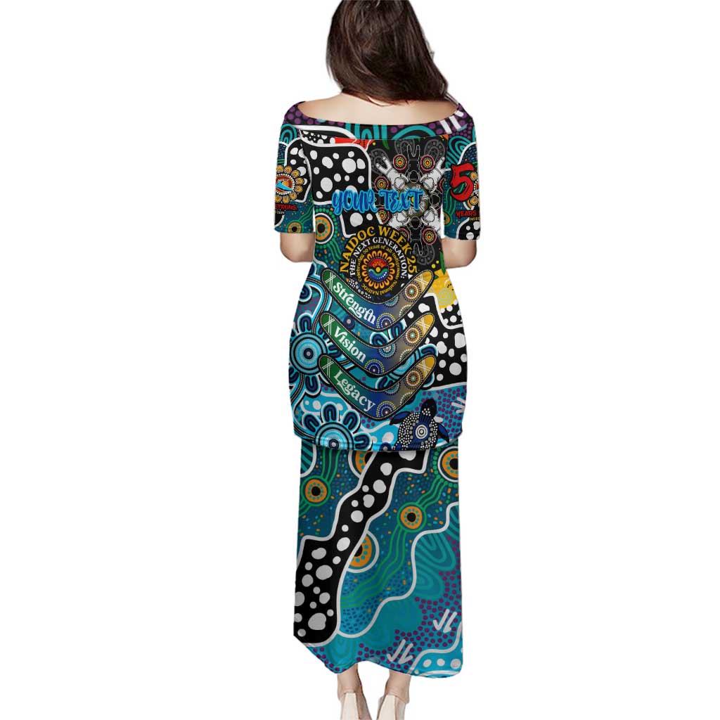 Personalised Sharks NRL Celebrating 50 Years of Naidoc Family Matching Puletasi and Hawaiian Shirt NAIDOC Week 2025 Aboriginal