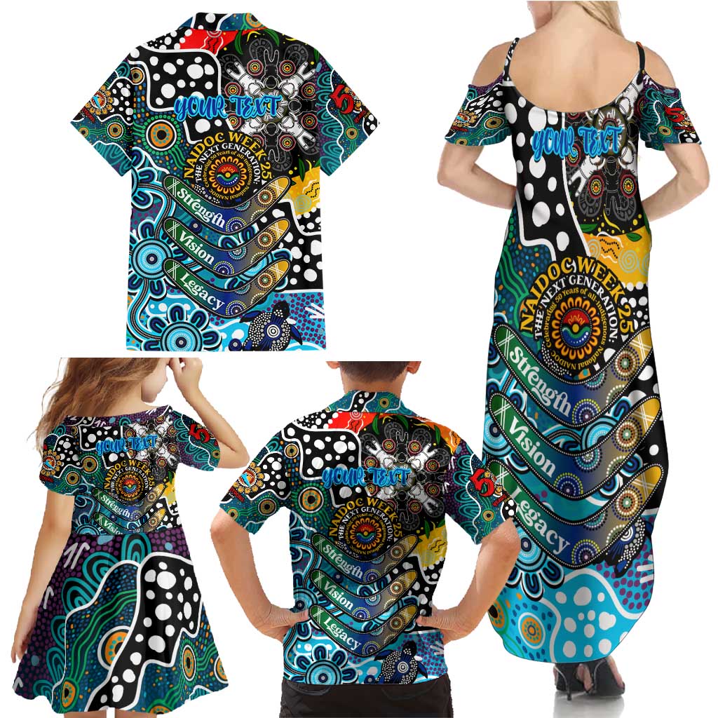 Personalised Sharks NRL Celebrating 50 Years of Naidoc Family Matching Summer Maxi Dress and Hawaiian Shirt NAIDOC Week 2025 Aboriginal