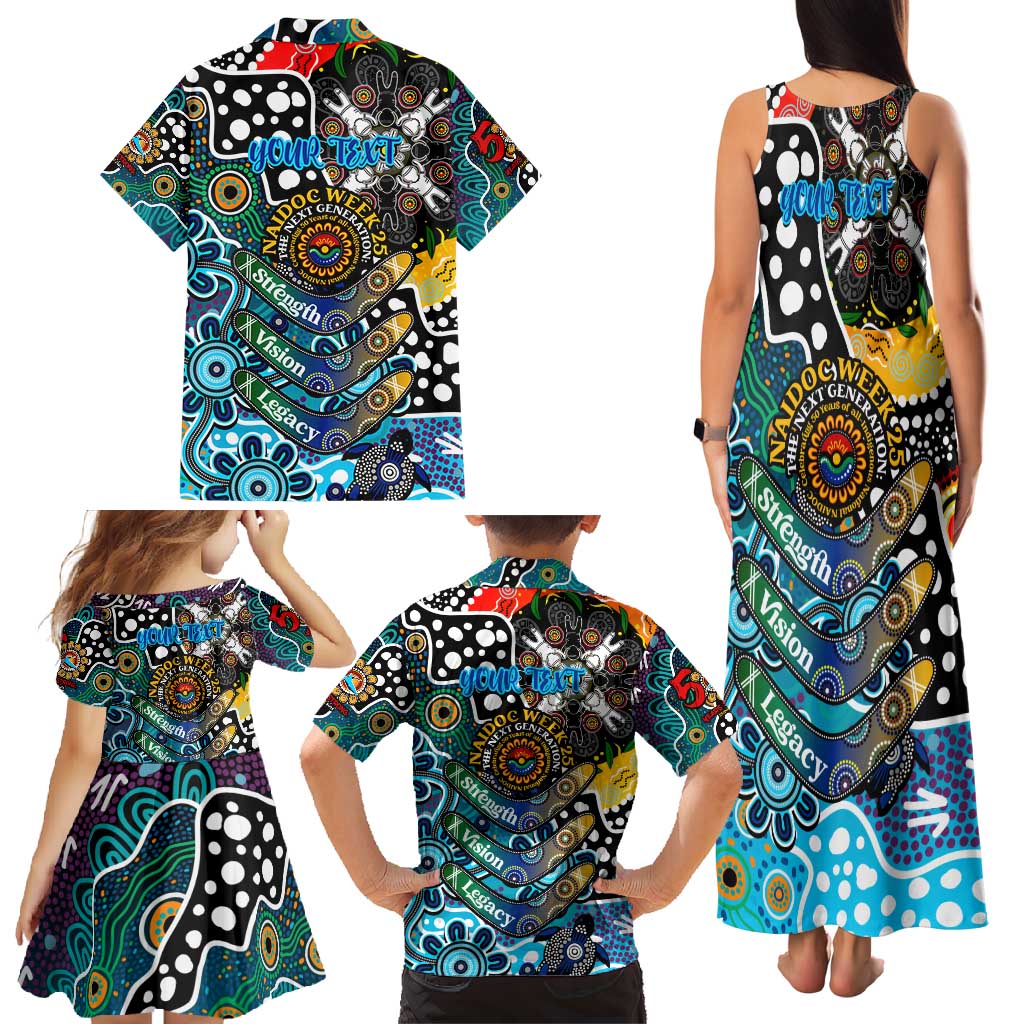 Personalised Sharks NRL Celebrating 50 Years of Naidoc Family Matching Tank Maxi Dress and Hawaiian Shirt NAIDOC Week 2025 Aboriginal