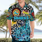 Personalised Sharks NRL Celebrating 50 Years of Naidoc Hawaiian Shirt NAIDOC Week 2025 Aboriginal