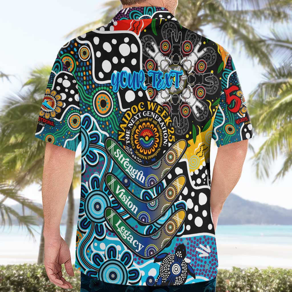 Personalised Sharks NRL Celebrating 50 Years of Naidoc Hawaiian Shirt NAIDOC Week 2025 Aboriginal