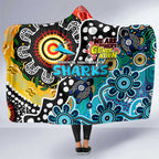 Sharks NRL Celebrating 50 Years of Naidoc Hooded Blanket NAIDOC Week 2025 Aboriginal