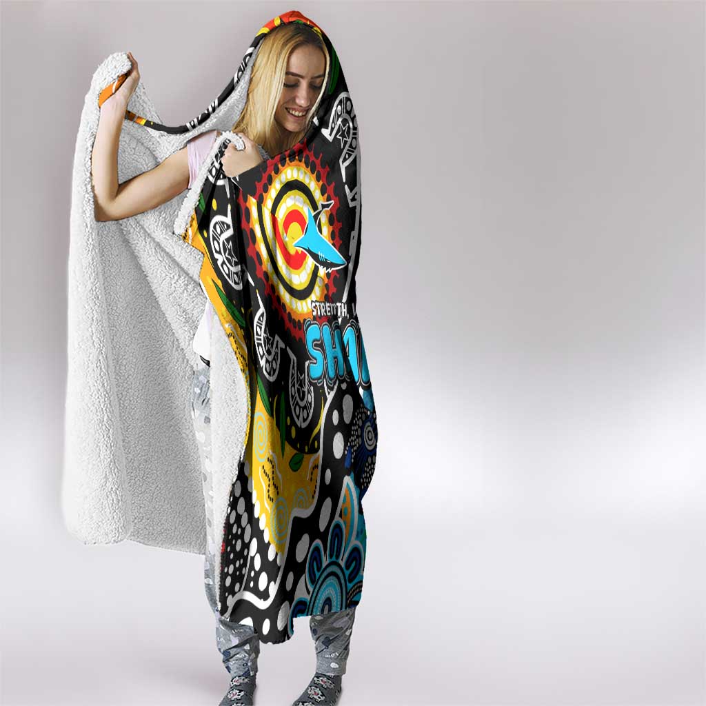 Sharks NRL Celebrating 50 Years of Naidoc Hooded Blanket NAIDOC Week 2025 Aboriginal
