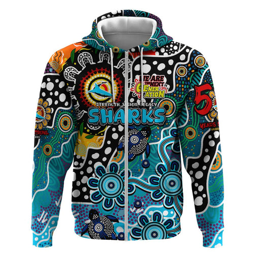 Personalised Sharks NRL Celebrating 50 Years of Naidoc Hoodie NAIDOC Week 2025 Aboriginal