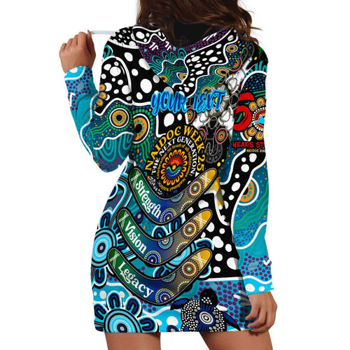 Personalised Sharks NRL Celebrating 50 Years of Naidoc Hoodie Dress NAIDOC Week 2025 Aboriginal