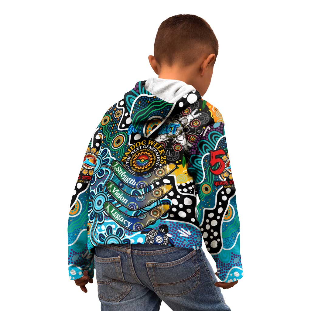 Personalised Sharks NRL Celebrating 50 Years of Naidoc Kid Hoodie NAIDOC Week 2025 Aboriginal
