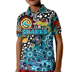 Personalised Sharks NRL Celebrating 50 Years of Naidoc Kid Polo Shirt NAIDOC Week 2025 Aboriginal