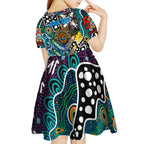 Personalised Sharks NRL Celebrating 50 Years of Naidoc Kid Short Sleeve Dress NAIDOC Week 2025 Aboriginal