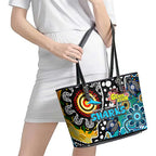 Sharks NRL Celebrating 50 Years of Naidoc Leather Tote Bag NAIDOC Week 2025 Aboriginal