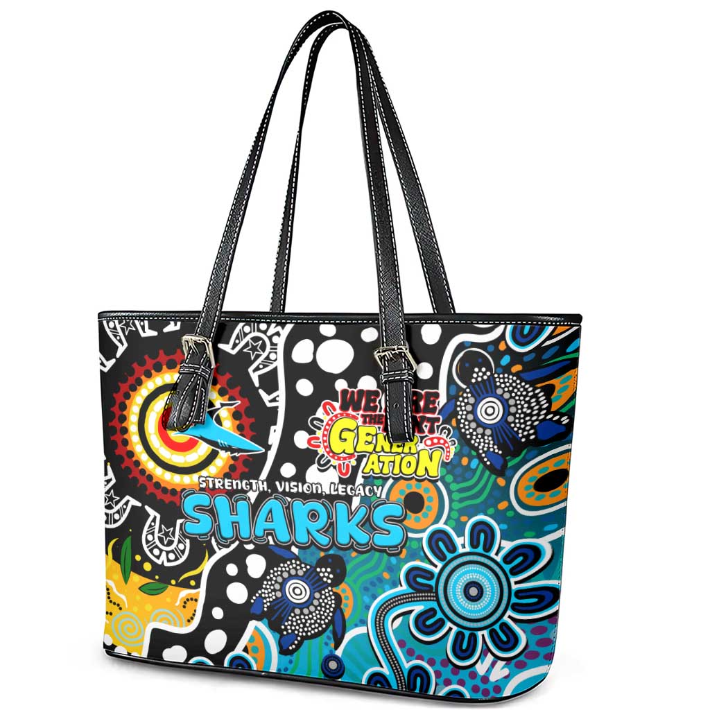 Sharks NRL Celebrating 50 Years of Naidoc Leather Tote Bag NAIDOC Week 2025 Aboriginal
