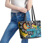 Sharks NRL Celebrating 50 Years of Naidoc Leather Tote Bag NAIDOC Week 2025 Aboriginal