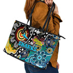 Sharks NRL Celebrating 50 Years of Naidoc Leather Tote Bag NAIDOC Week 2025 Aboriginal