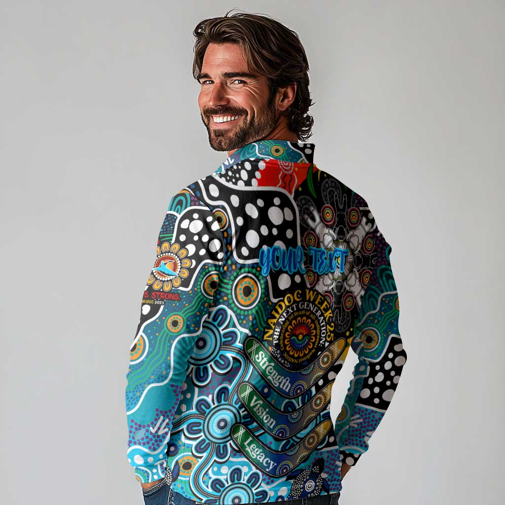 Personalised Sharks NRL Celebrating 50 Years of Naidoc Long Sleeve Polo Shirt NAIDOC Week 2025 Aboriginal