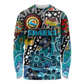 Personalised Sharks NRL Celebrating 50 Years of Naidoc Long Sleeve Shirt NAIDOC Week 2025 Aboriginal