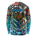 Personalised Sharks NRL Celebrating 50 Years of Naidoc Long Sleeve Shirt NAIDOC Week 2025 Aboriginal