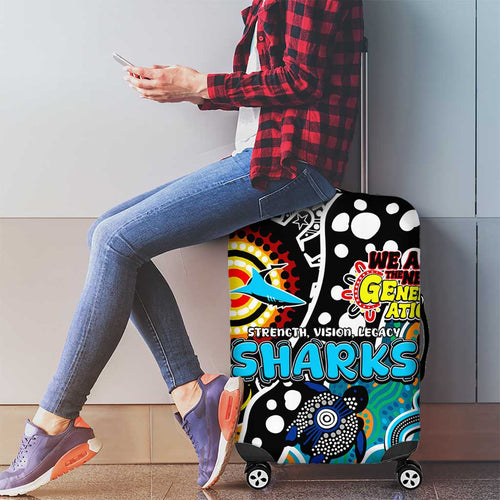 Sharks NRL Celebrating 50 Years of Naidoc Luggage Cover NAIDOC Week 2025 Aboriginal