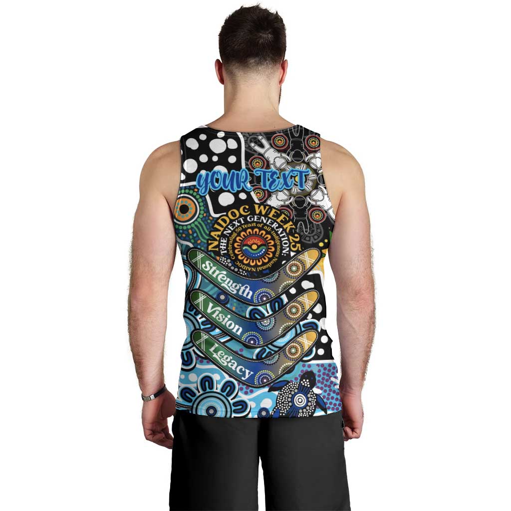 Personalised Sharks NRL Celebrating 50 Years of Naidoc Men Tank Top NAIDOC Week 2025 Aboriginal