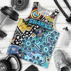 Personalised Sharks NRL Celebrating 50 Years of Naidoc Men Tank Top NAIDOC Week 2025 Aboriginal