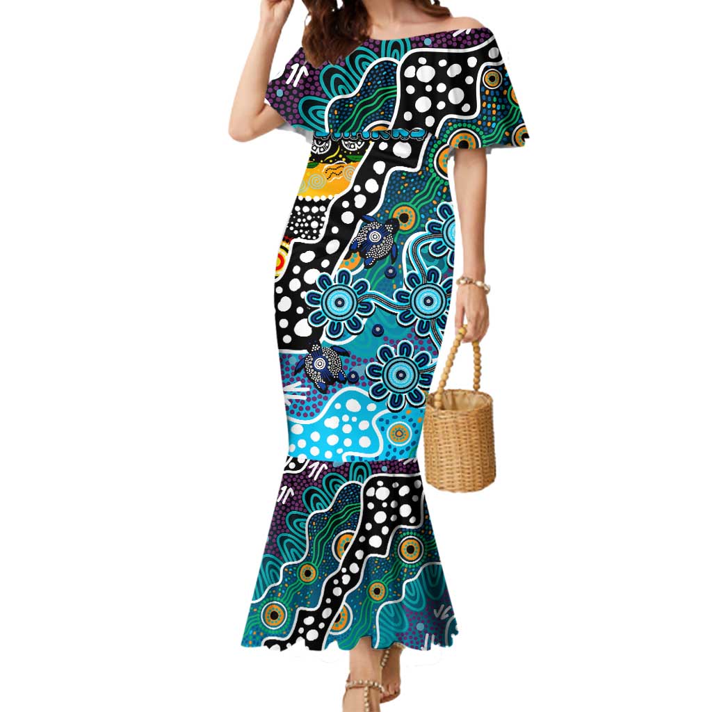 Personalised Sharks NRL Celebrating 50 Years of Naidoc Mermaid Dress NAIDOC Week 2025 Aboriginal