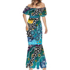 Personalised Sharks NRL Celebrating 50 Years of Naidoc Mermaid Dress NAIDOC Week 2025 Aboriginal