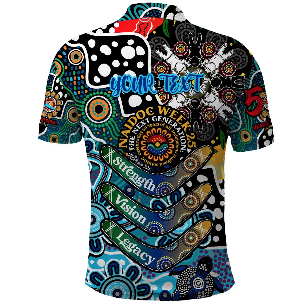 Personalised Sharks NRL Celebrating 50 Years of Naidoc Polo Shirt NAIDOC Week 2025 Aboriginal
