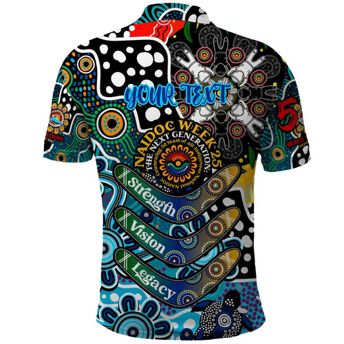 Personalised Sharks NRL Celebrating 50 Years of Naidoc Polo Shirt NAIDOC Week 2025 Aboriginal