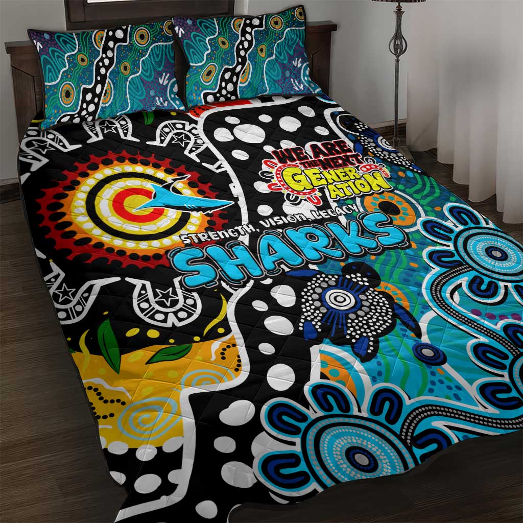 Sharks NRL Celebrating 50 Years of Naidoc Quilt Bed Set NAIDOC Week 2025 Aboriginal