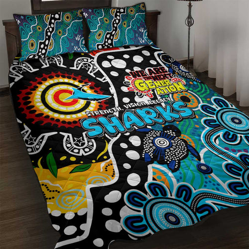 Sharks NRL Celebrating 50 Years of Naidoc Quilt Bed Set NAIDOC Week 2025 Aboriginal