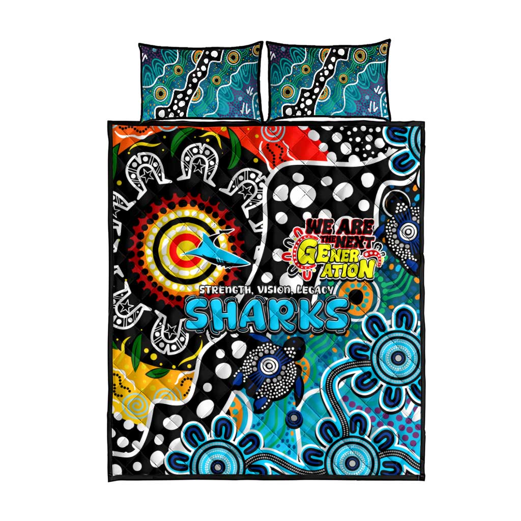 Sharks NRL Celebrating 50 Years of Naidoc Quilt Bed Set NAIDOC Week 2025 Aboriginal