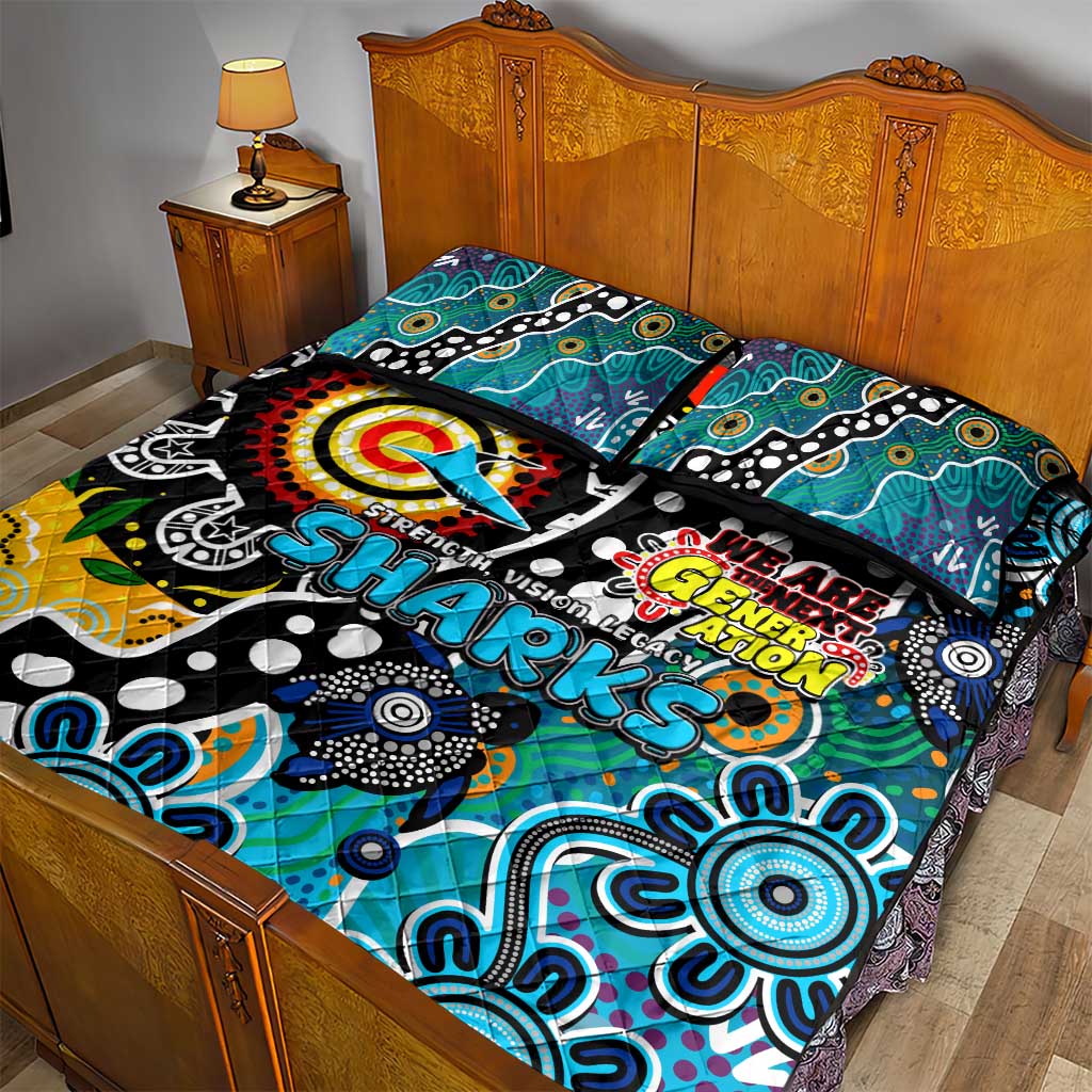 Sharks NRL Celebrating 50 Years of Naidoc Quilt Bed Set NAIDOC Week 2025 Aboriginal