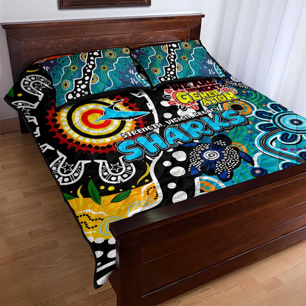 Sharks NRL Celebrating 50 Years of Naidoc Quilt Bed Set NAIDOC Week 2025 Aboriginal