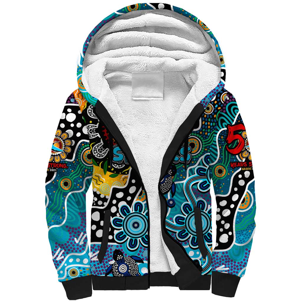 Personalised Sharks NRL Celebrating 50 Years of Naidoc Sherpa Hoodie NAIDOC Week 2025 Aboriginal